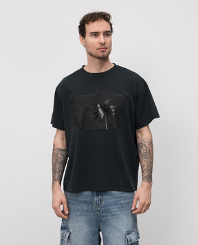Maison Margiela MM6 Черная футболка с принтом SH2GC0019M20108