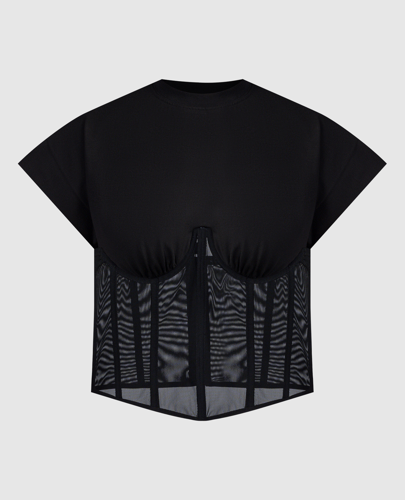 Black corset T-shirt