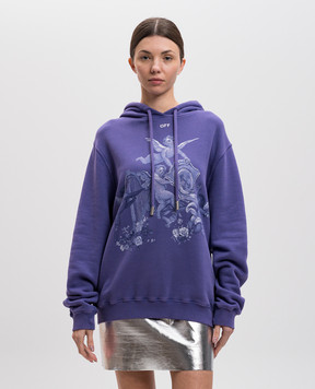 Off-White Фіолетове худі з принтом Putti OWBB035S25FLE003