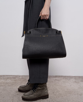 Gianni Chiarini Чорна шкіряна сумка-тоут Farah BS11466TKLCM
