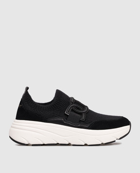 Twinset Чорні кросівки з логотипом 252TCP016