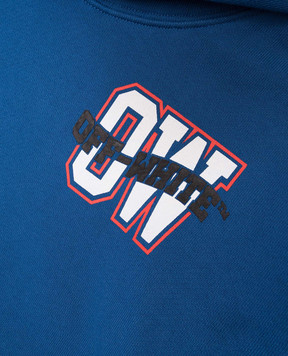 Off-White Детские синие худи с логотипом OBBB001S25FLE009