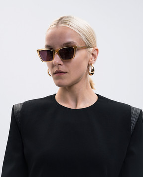 Saint Laurent Жовті сонцезахисні окуляри 737 MICA THIN 803730Y9956