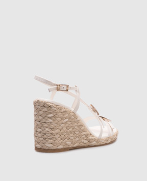 Stuart Weitzman Білі шкіряні босоніжки GEORGIE SK804