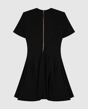 Balmain Дитяча чорна сукня з патчем логотипа BX1C01J0371