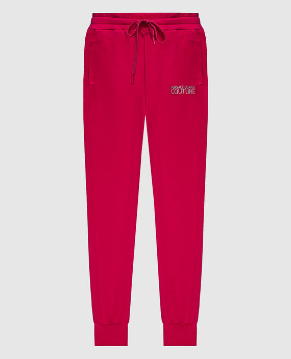 Pink joggers with logo embroidery