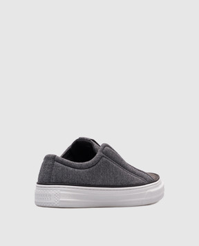 Brunello Cucinelli Сірі кеди з ланцюжком моніль MZ26G3026P