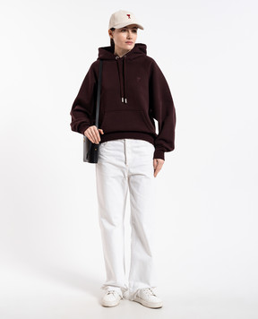 Ami Paris Бордове худі з логотипом USW274747