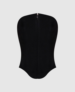 Alexander McQueen Черный топ из шерсти 819107QJADA