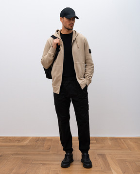 Stone Island Бежевая спортивная куртка с логотипом. K1S156100042S0051