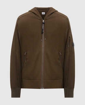 C.P. Company Спортивна куртка кольору хакі з логотипом MSS025A005086W