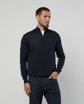 Canali Синий джемпер из шерсти MK00077C0015