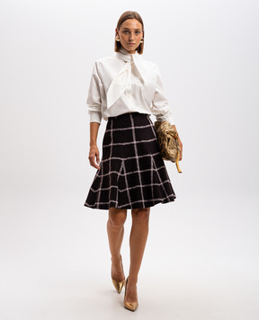 Christian Dior Коричнева спідниця з вовни в клітинку 5A21319A1161