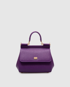 Dolce&Gabbana Фіолетова шкіряна сумка Sicily BB6003B1001