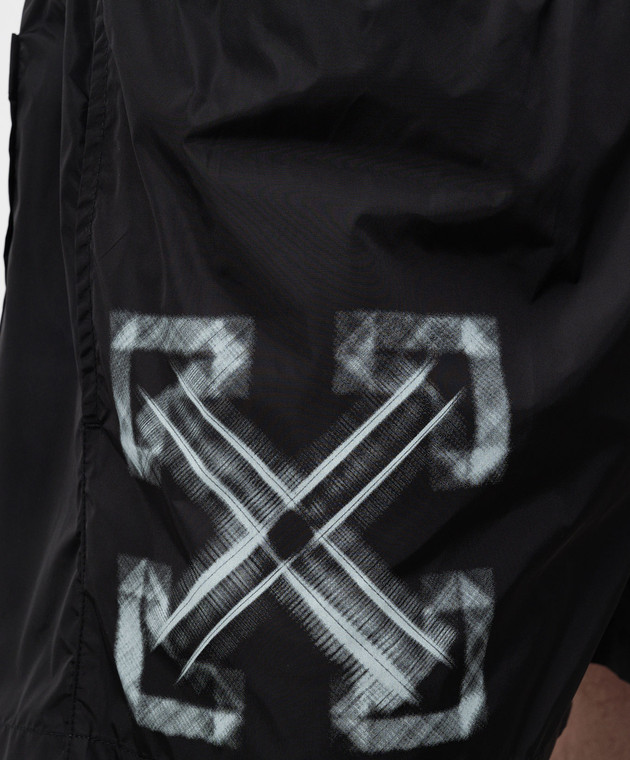 X-outgrow-X様 Off-White - Черные шорты с логотипом Errow OMFD014S25FAB004 купить