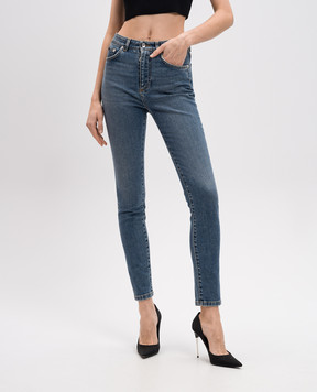 Dolce&Gabbana Сині джинси скіні з ефектом потертості FTC67DG8ML9