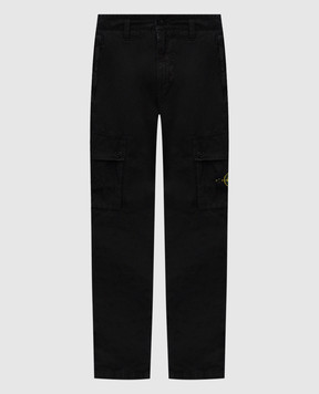 Stone Island Чорні карго з патчем логотипа K1S153100303S00WA