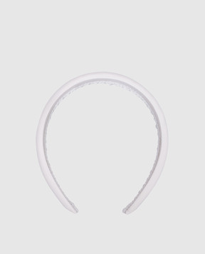 Dolce&Gabbana Дитячий білий ободок з вишивкою логотипа LB3L54G7NYS