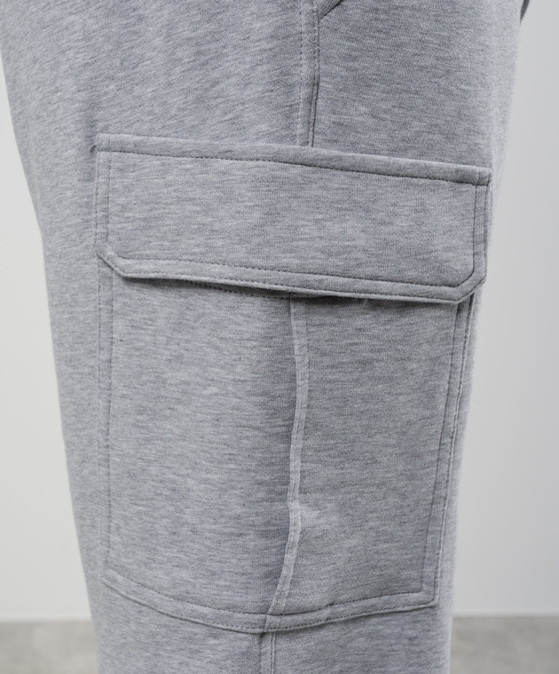 Brunello Cucinelli Серые меланжевые шорты-карго M0T353222G изображение 4