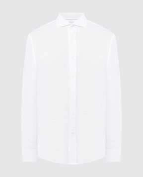 Brunello Cucinelli Біла сорочка з геометричним візерунком MM6310627
