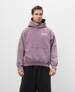 Balenciaga Фіолетове худі з принтом логотипа 767877TQVN6
