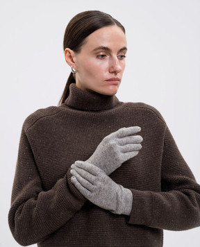 Allude Сірі рукавички з кашеміру 25592000