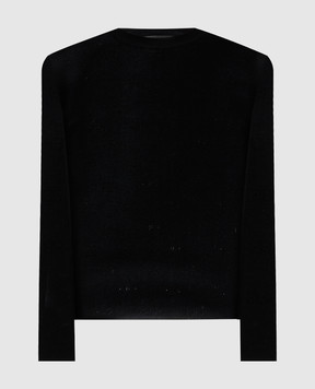 Balenciaga Черный джемпер BB ALLOVER с шерстью в логотип шаблон. 793613T5215