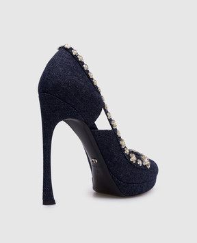 Christian Dior Сині човники Garland з кристалами KCP065DEI