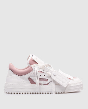 Off-White Рожеві комбіновані кросівки Low 3.0 Off Court з логотипом OWIA28ES25LEA003