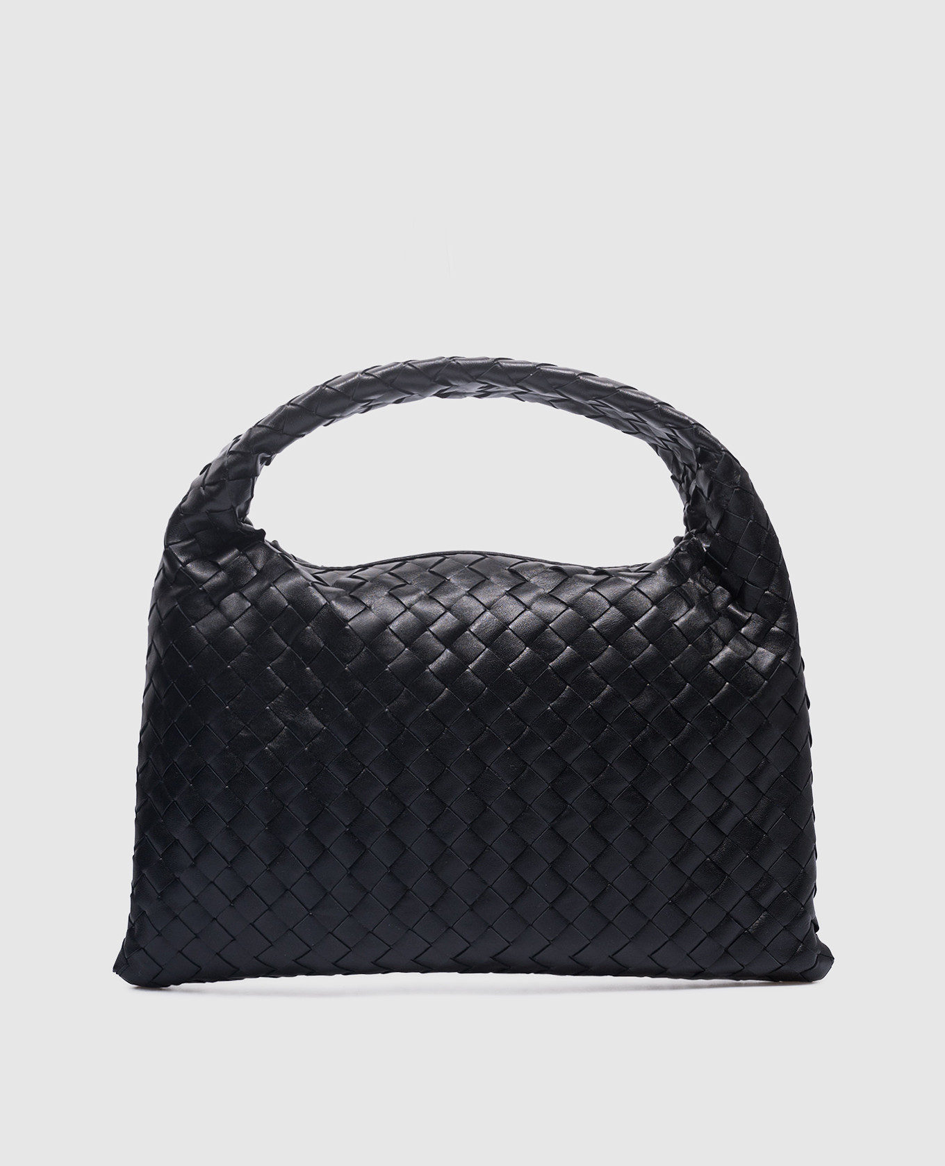 Черная кожаная сумка Hop с плетением