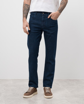 Canali Синие джинсы с логотип патч PD0001891719