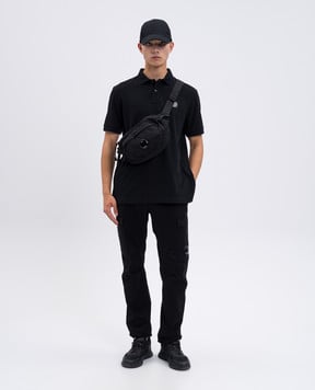Stone Island Чорне поло з логотипом K2S152200005S0017