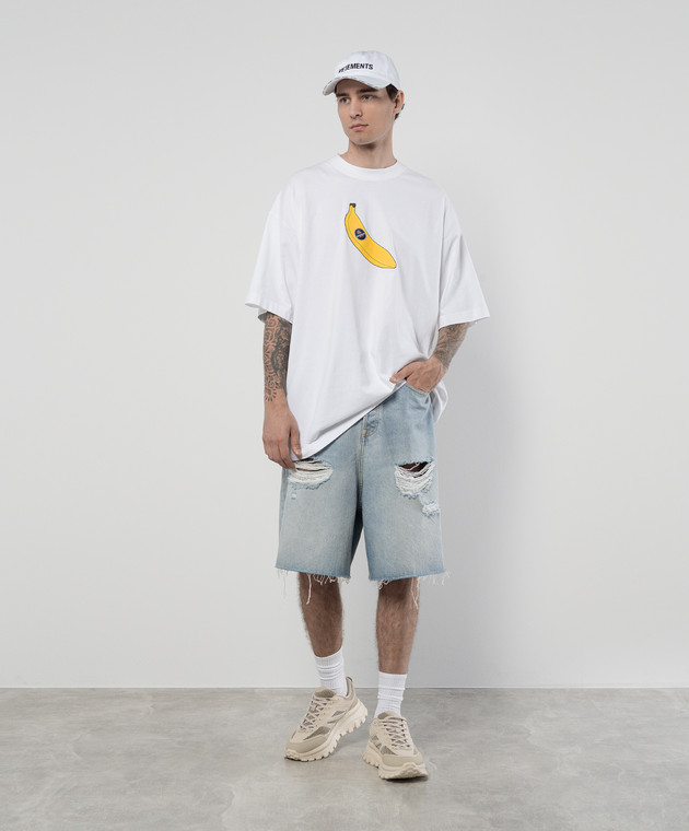 Vetements Белая футболка с принтом Banana UE64TR380W изображение 2