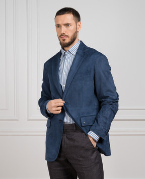 Stefano Ricci Синий блейзер с нубуком M7J4100130SUECV6
