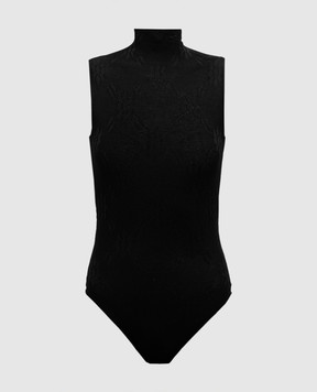 Victoria Beckham Черный боди в узор 1225KTP006395A