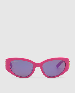 Balenciaga Розовые солнцезащитные очки Bossy Round Af 773502T0039