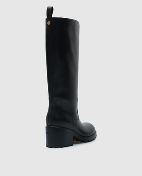 Bally Черные кожаные сапоги Grena с логотипом WB550QVT486