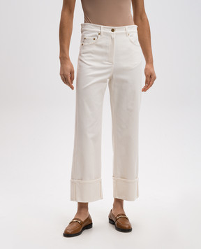 Max Mara Білі джинси CERVIA з відворотами CERVIA