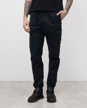 Stone Island Сині джогери з логотипом K1S153100313S0010