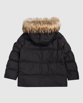 Stone Island Дитячий чорний пуховик з логотипом K2S164100003S0A2368