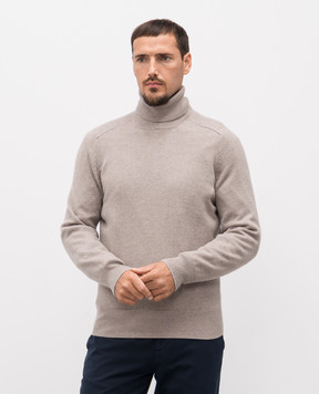 Brunello Cucinelli Бежевий светр з кашеміру M22707003