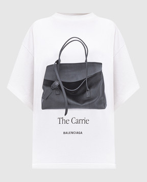 Balenciaga Белая футболка с принтом 831305TSVH9