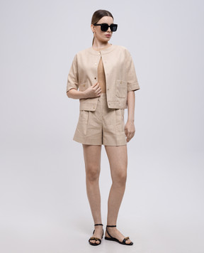 Max Mara Бежевая куртка AGILE с люрексом AGILE