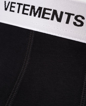 Vetements Черные трусы-боксеры с логотипом MA66UN120B