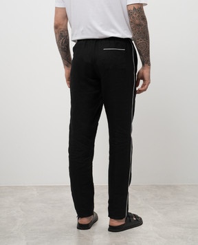 Dolce&Gabbana Черные брюки из льна и шелка. GVCRATFU4LG
