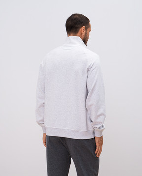 Brunello Cucinelli Серая меланжевая спортивная куртка с принтом Eternal Balance MM8363140G
