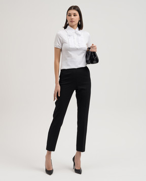 Dolce&Gabbana Белое поло с кружевом F8V05TGDCH6