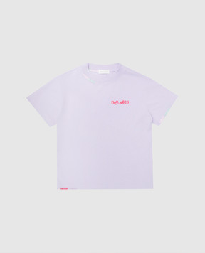 Palm Angels Детская фиолетовая футболка Block PGAA002S25JER004812