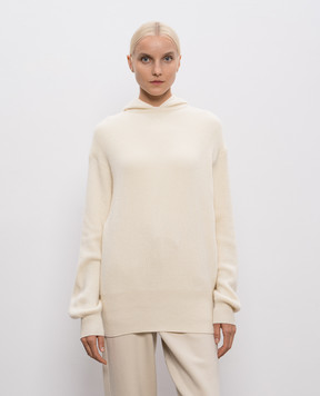 Loro Piana Білий светр Mersey з кашеміру з капюшоном FAP6135