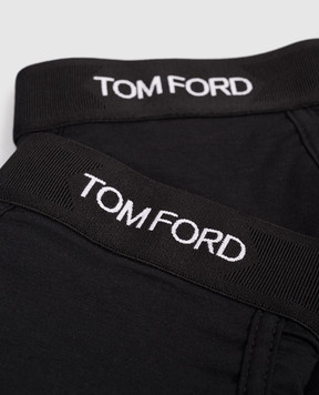 Tom Ford Набор черных трусов-брифов с узором логотипа T4XC11410